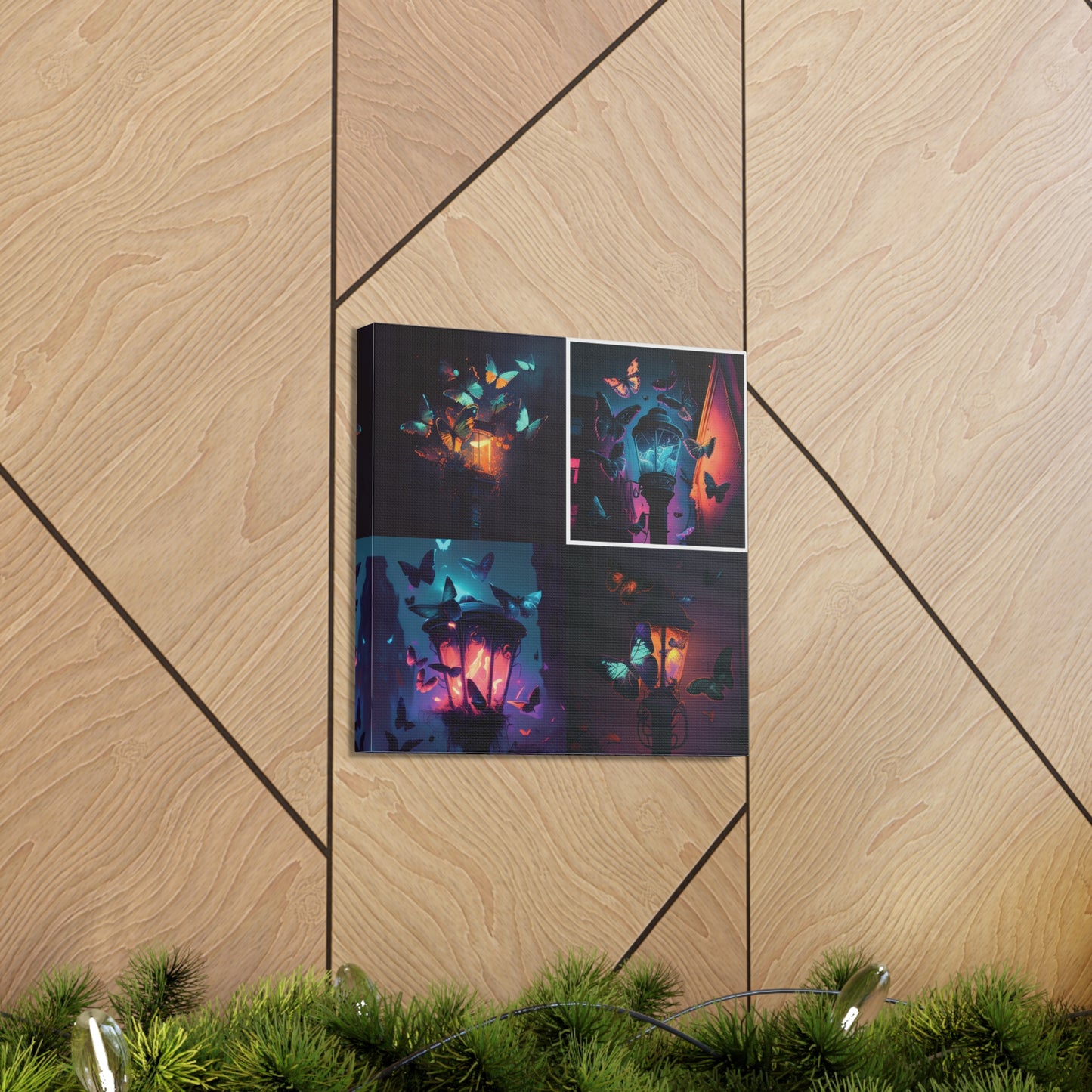 Canvas Gallery Wraps Street Light Butterfly 5