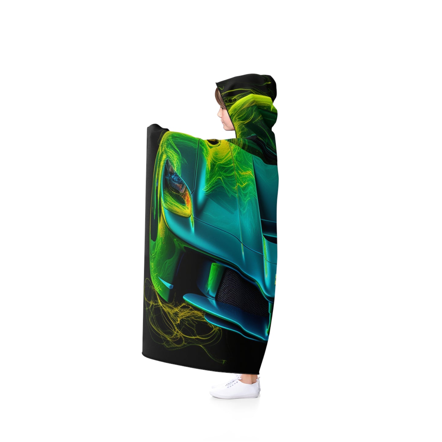 Hooded Blanket Ferrari Neon 2