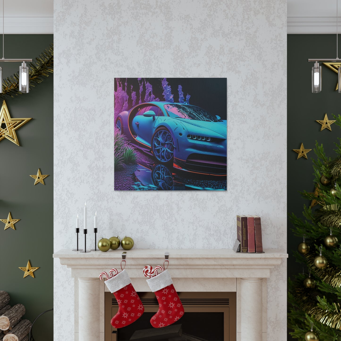 Canvas Gallery Wraps Bugatti Neon Chiron 2