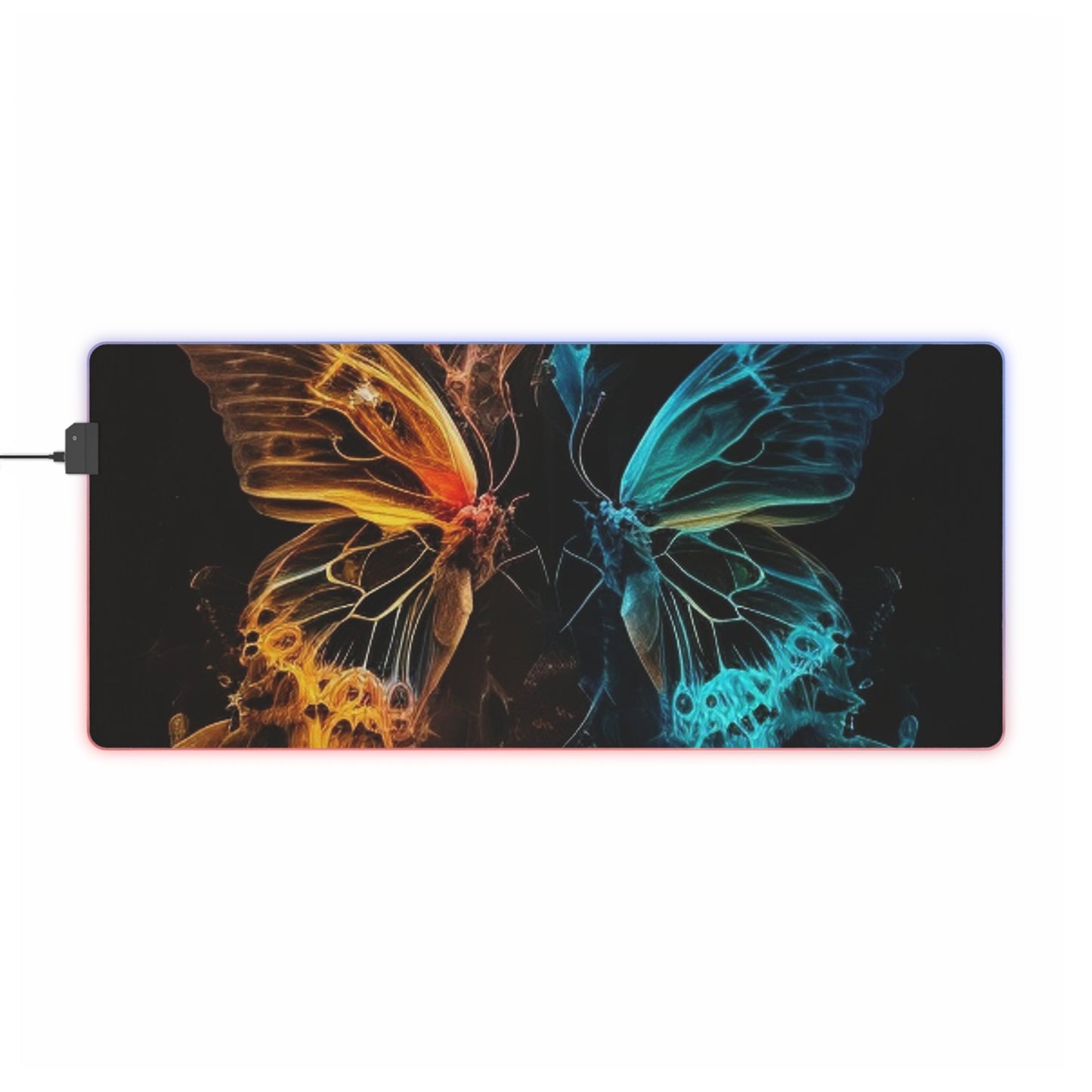 LED Gaming Mouse Pad Kiss Neon Butterfly 3