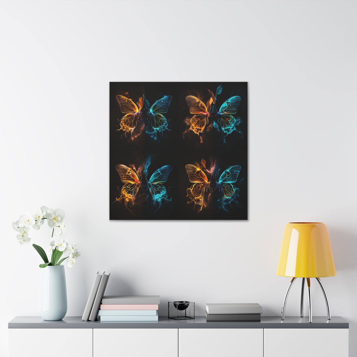 Canvas Gallery Wraps Kiss Neon Butterfly 5