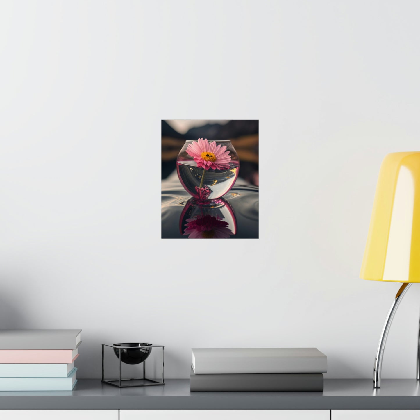 Premium Matte Vertical Posters Pink Daisy 1