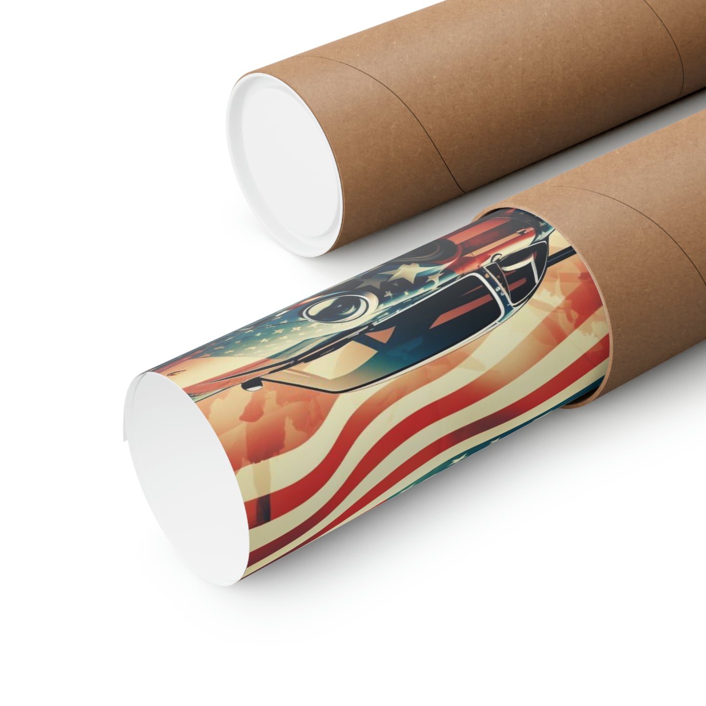 Premium Matte Vertical Posters Abstract American Flag Background Porsche 5