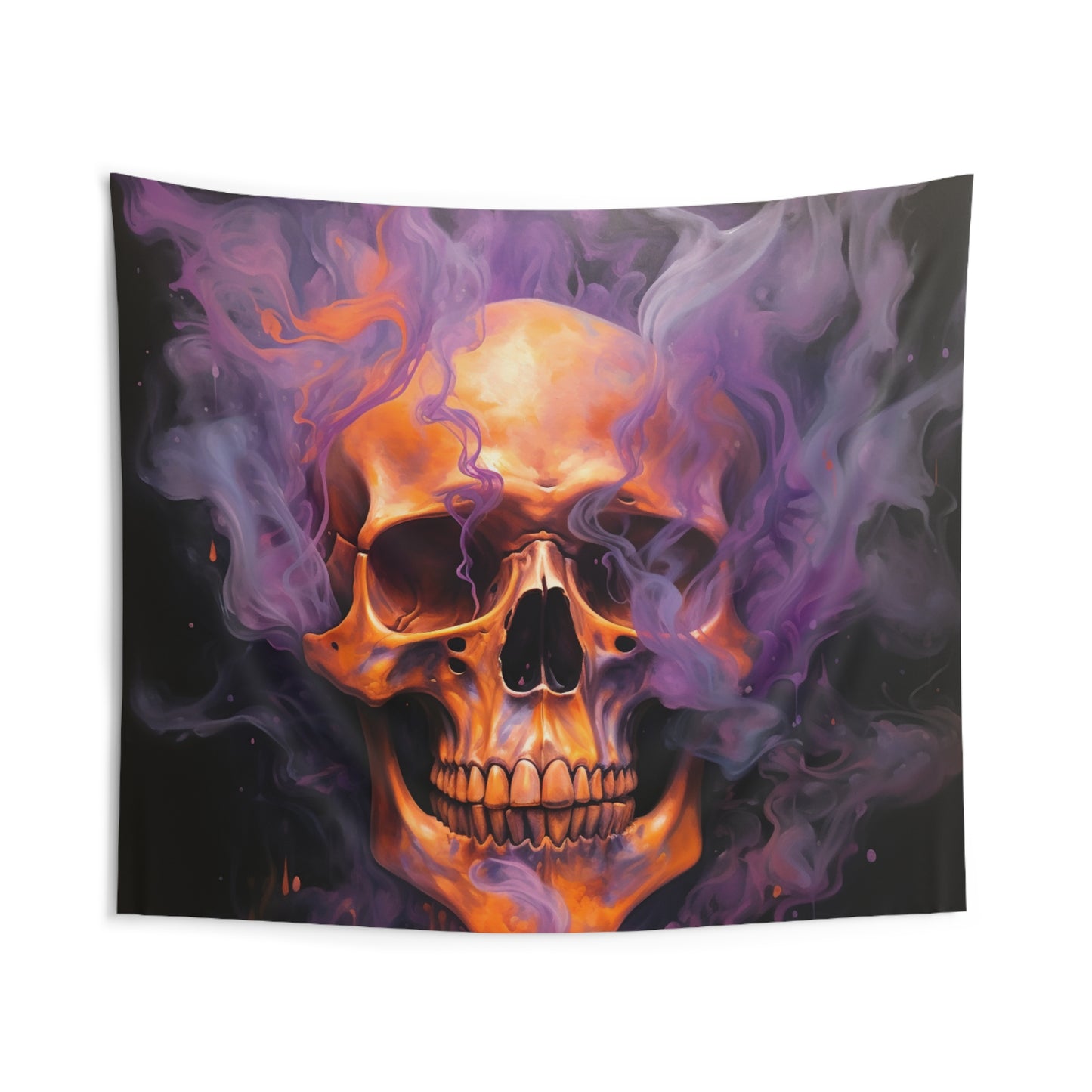 Indoor Wall Tapestries Skull Flames 4