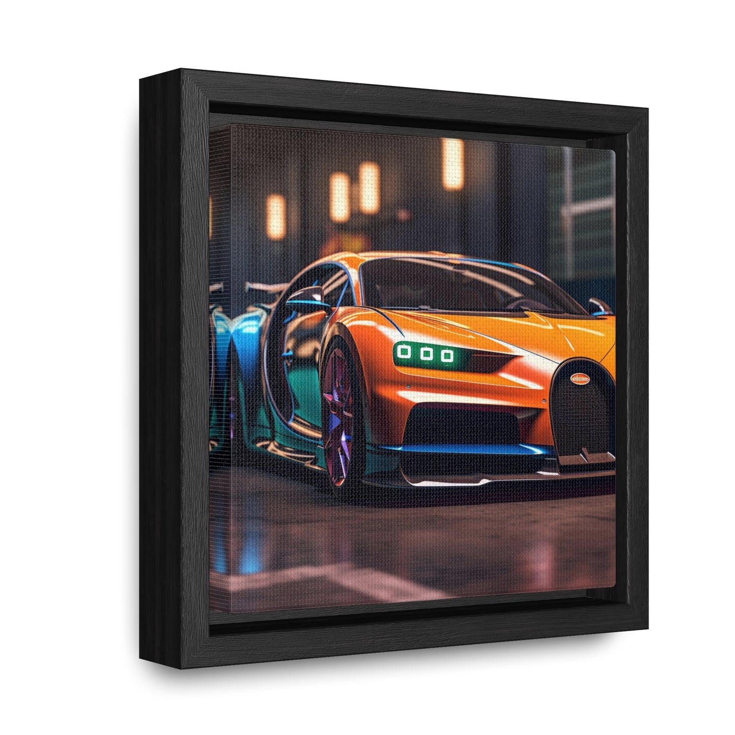 Gallery Canvas Wraps, Square Frame Hyper Bugatti Neon Chiron 1