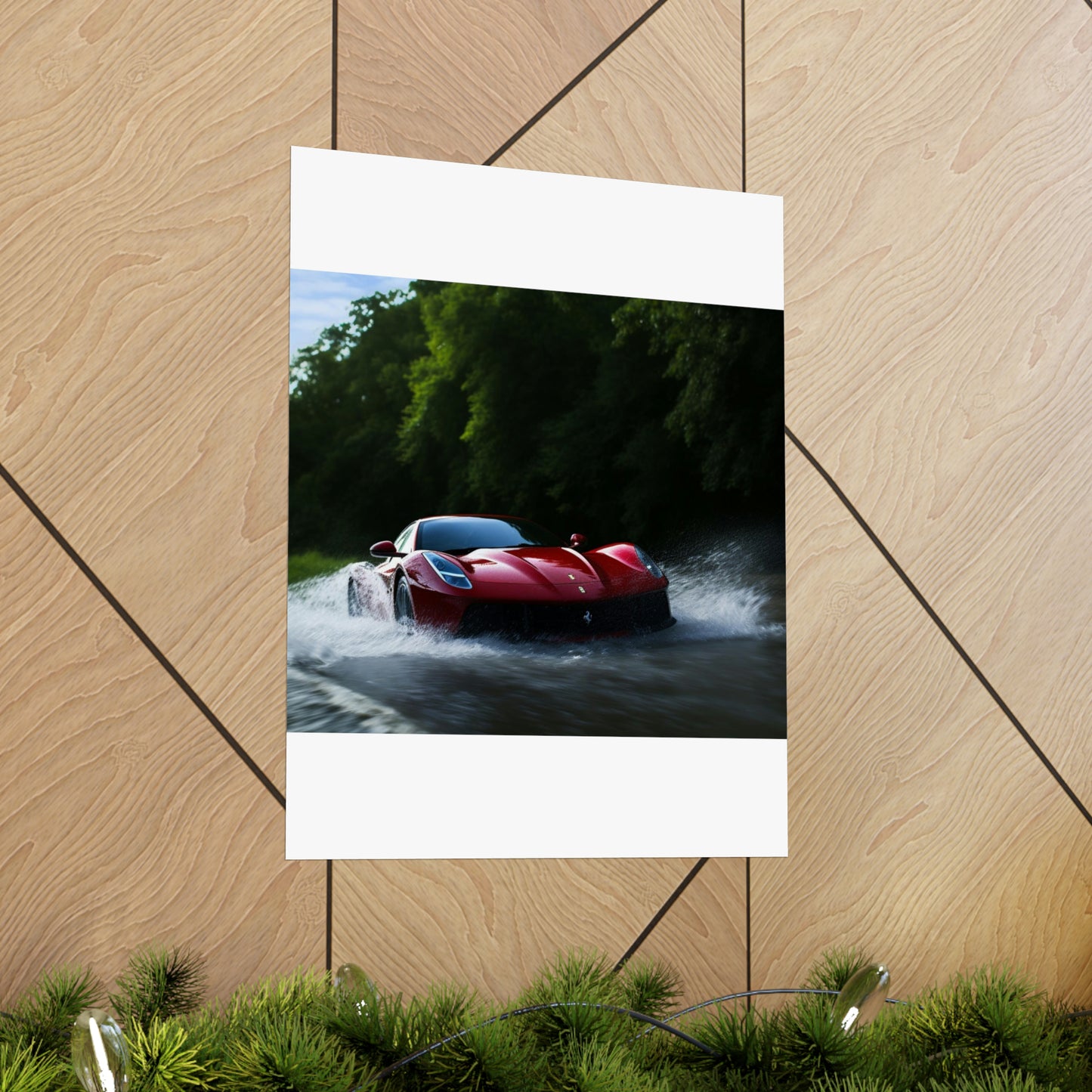 Premium Matte Vertical Posters Water Ferrari Splash 1