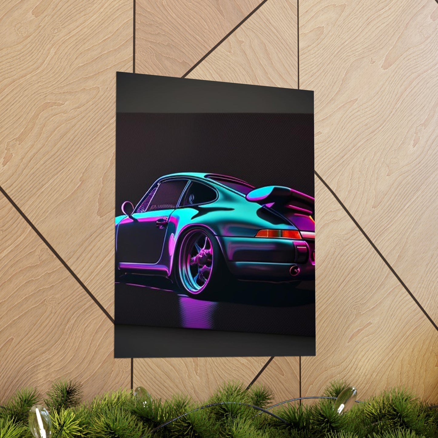 Premium Matte Vertical Posters Porsche Purple 2