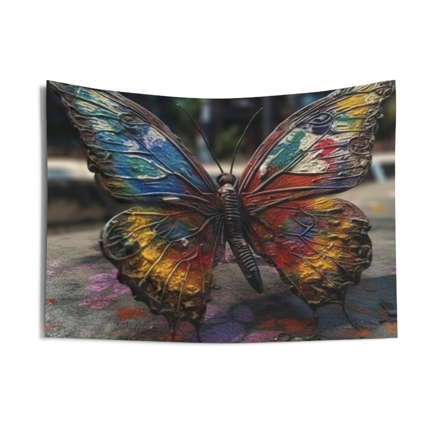 Indoor Wall Tapestries Liquid Street Butterfly 3