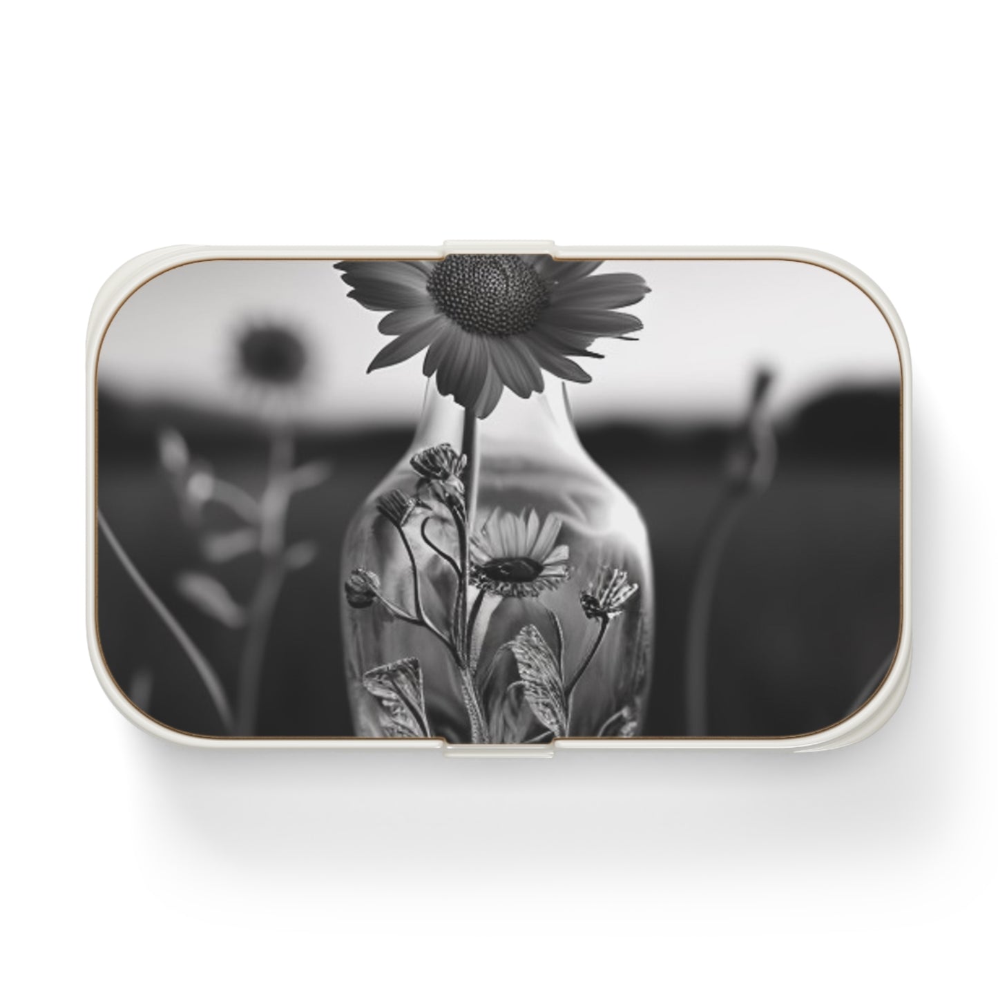 Bento Lunch Box Yellw Sunflower in a vase 2