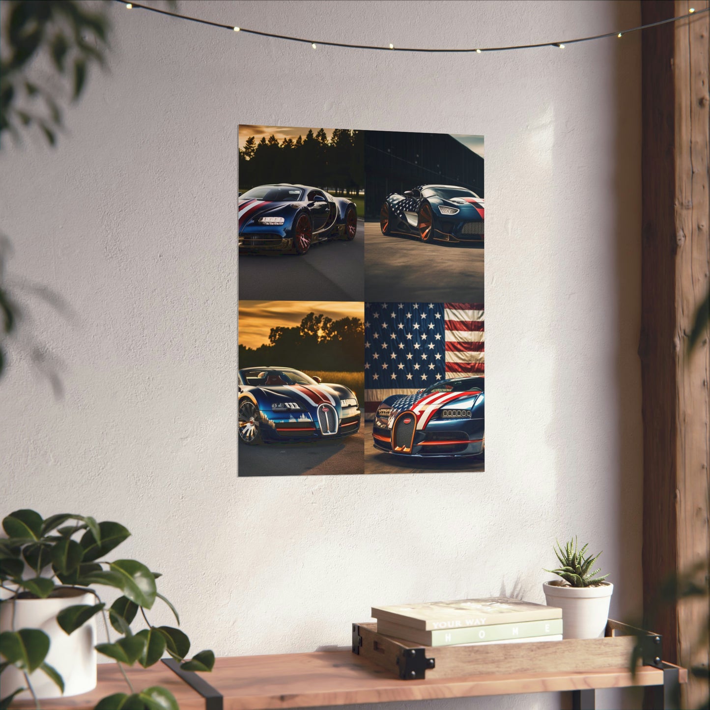 Premium Matte Vertical Posters Bugatti Flag American 5