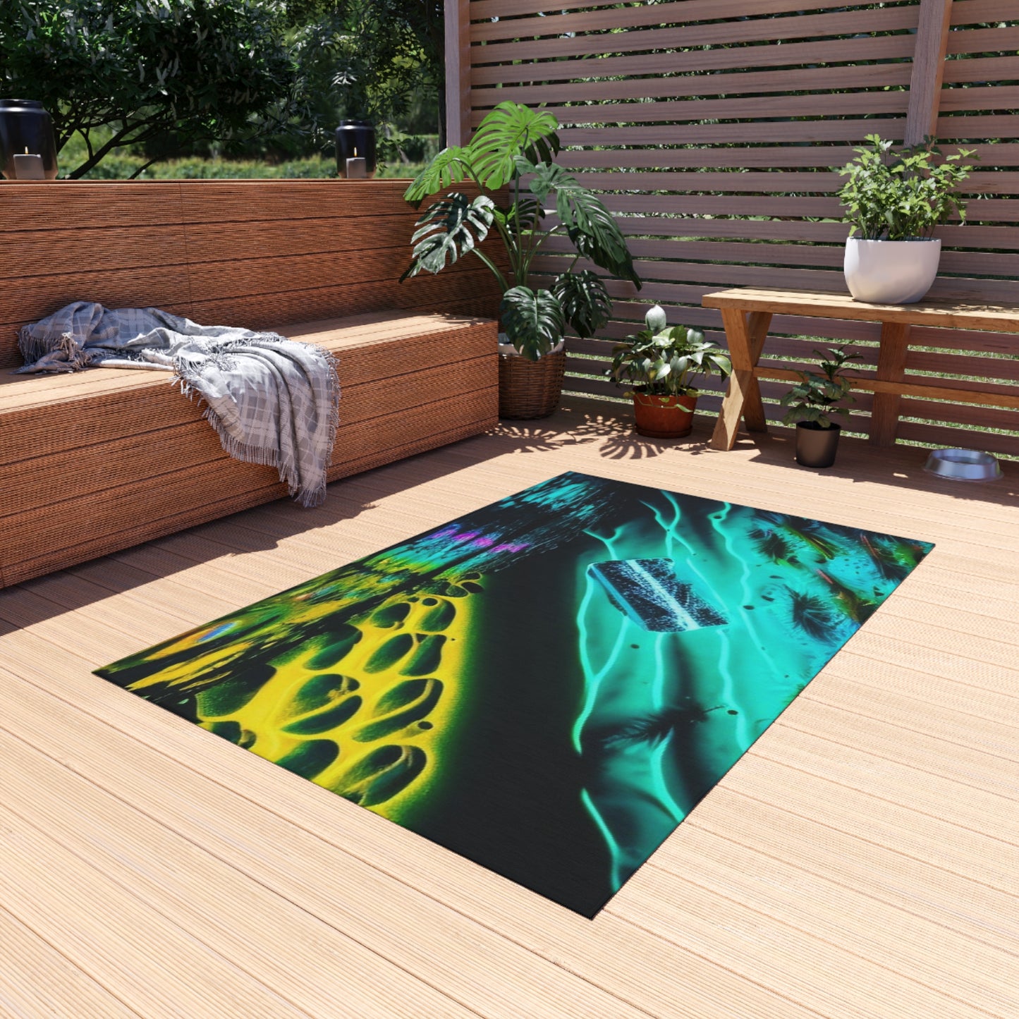 Outdoor Rug  Florescent Glow 2