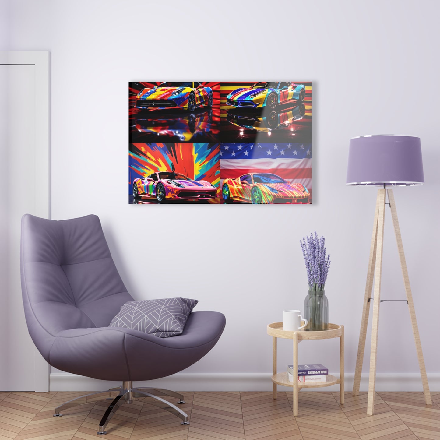 Acrylic Prints Hyper Colorfull Ferrari 5