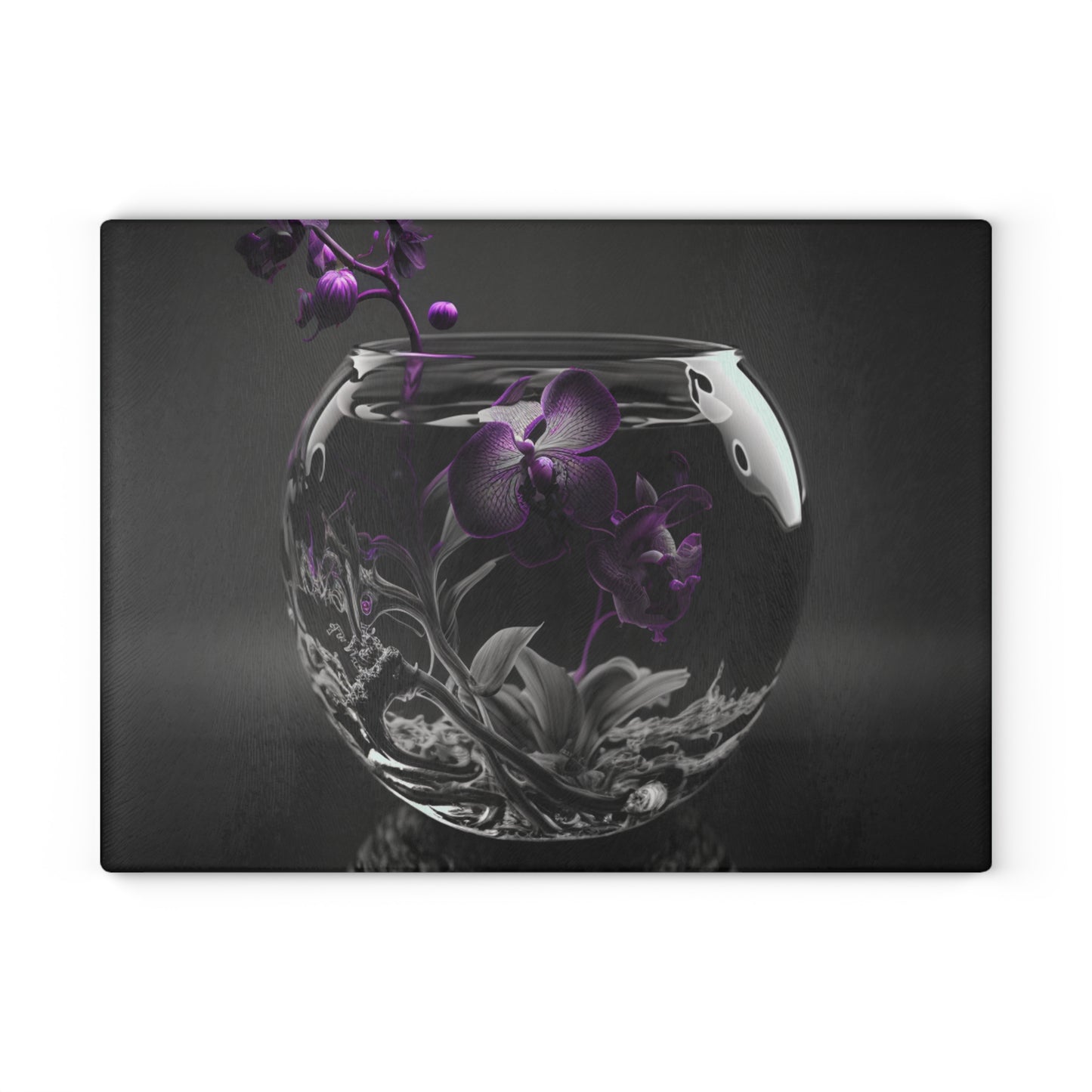 Glass Cutting Board Purple Orchid Glass vase 3