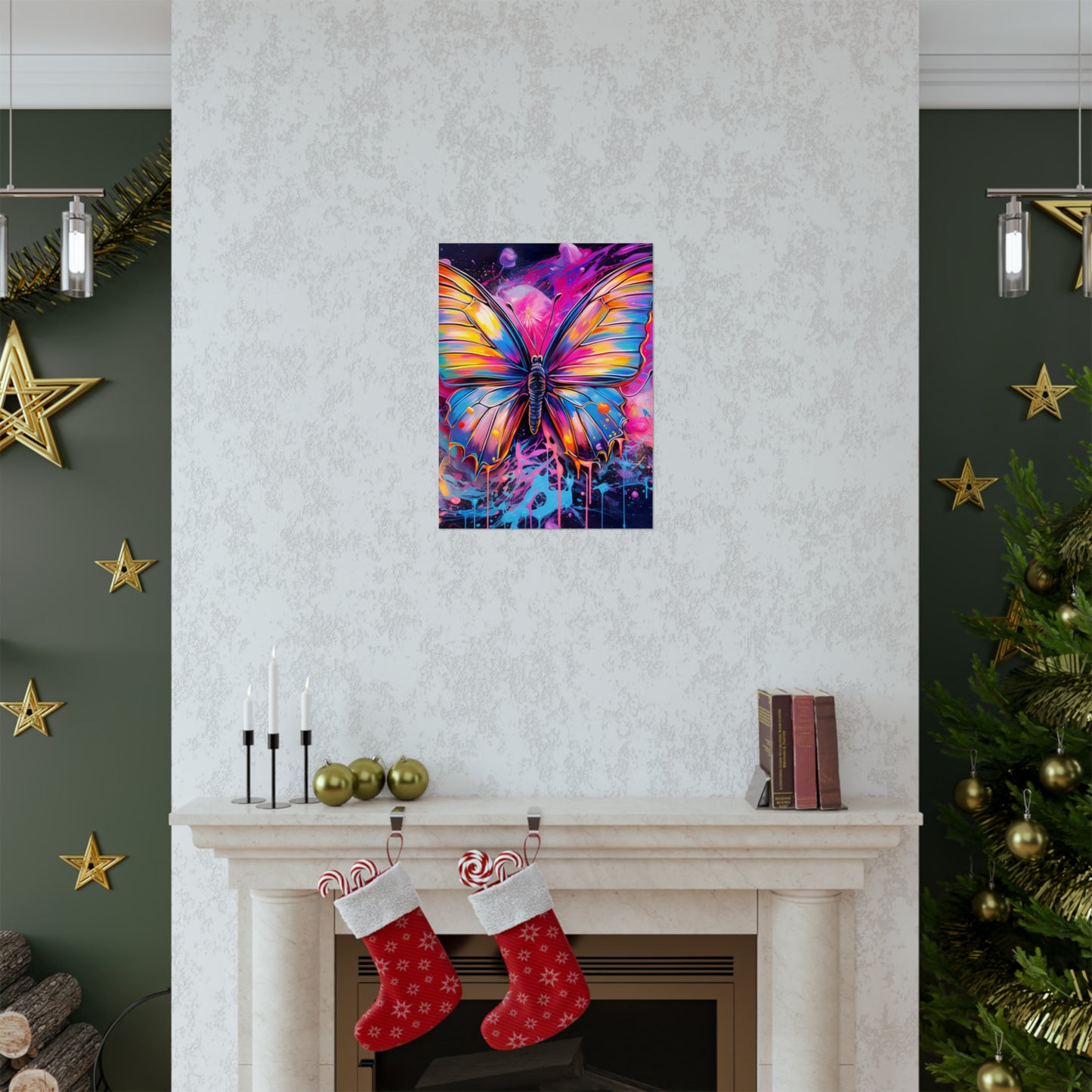 Premium Matte Vertical Posters Pink Butterfly Flair 3