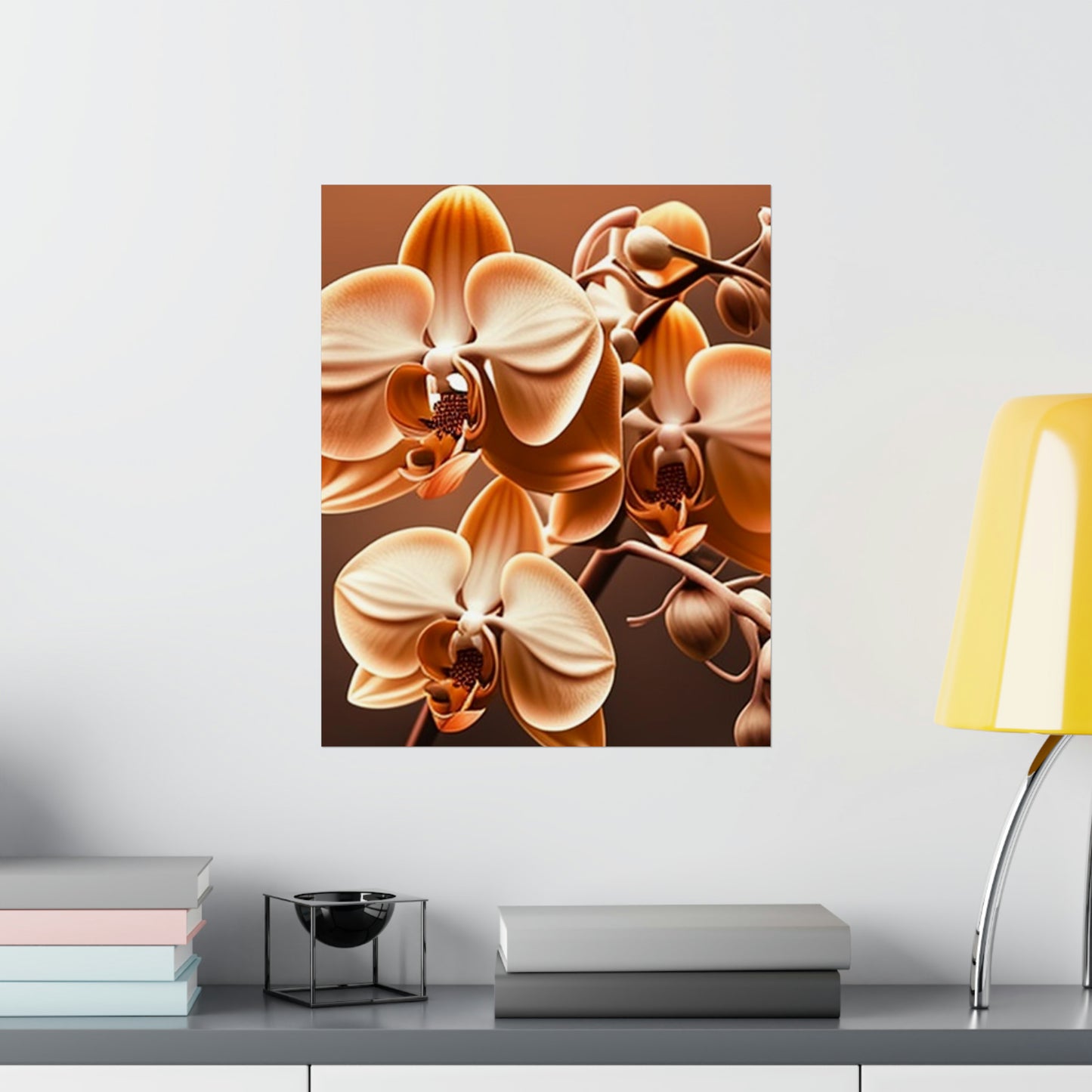 Premium Matte Vertical Posters orchid pedals 3