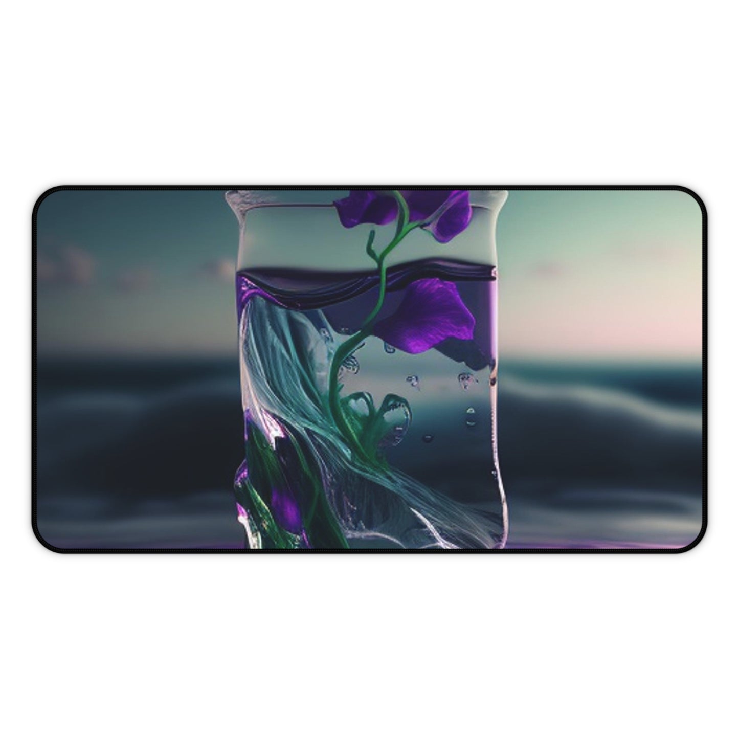 Desk Mat Purple Sweet pea in a vase 3