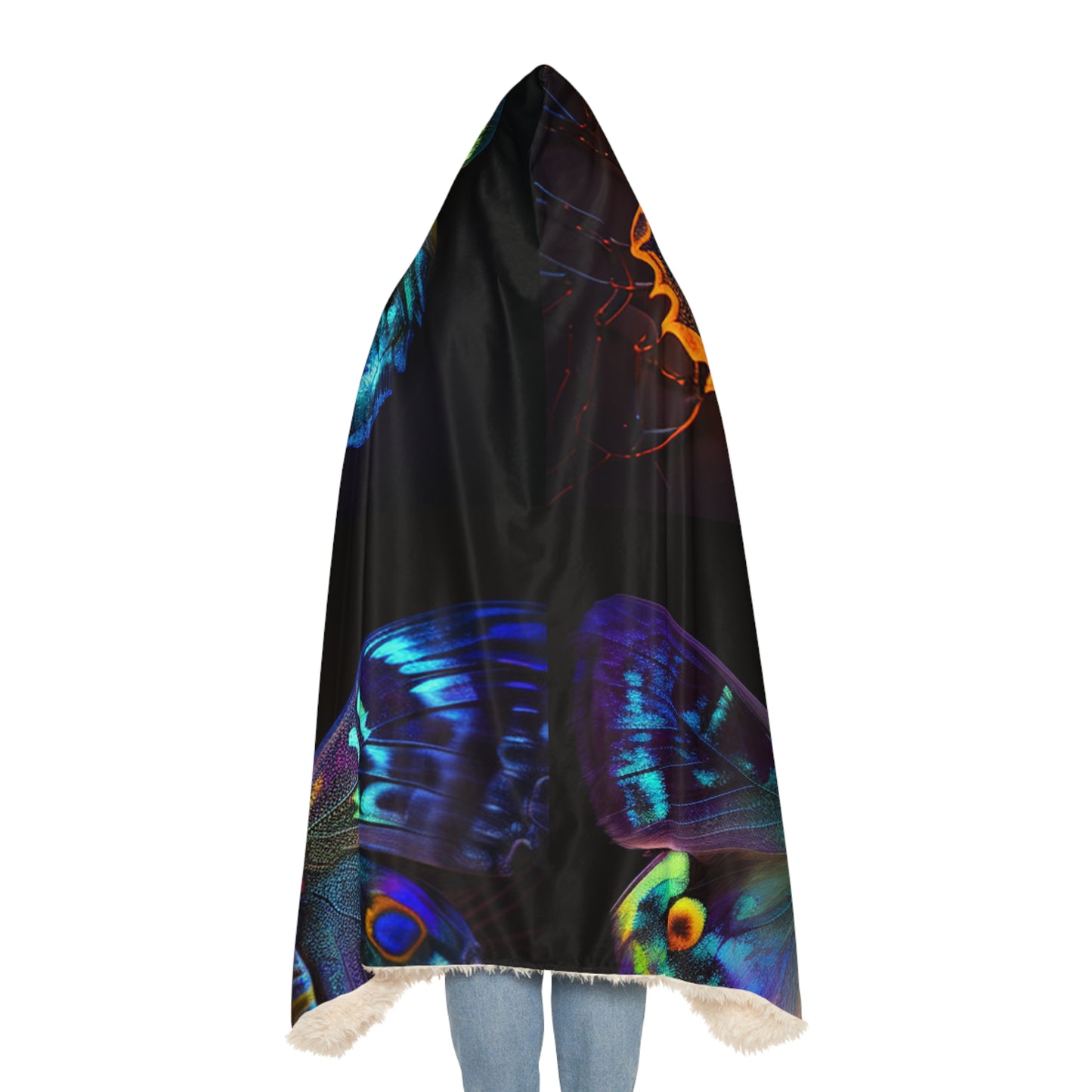 Snuggle Hooded Blanket Neon Hue Butterfly 5