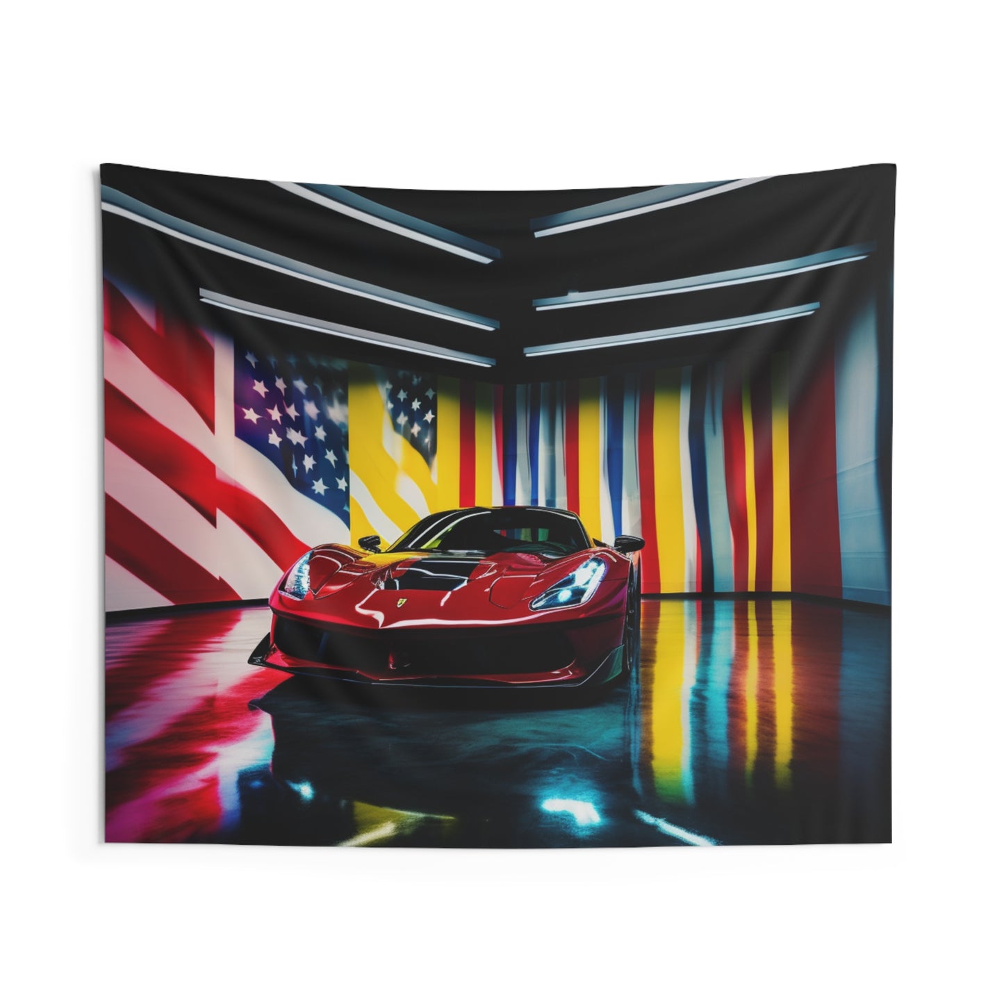 Indoor Wall Tapestries Macro Flag Ferrari 2