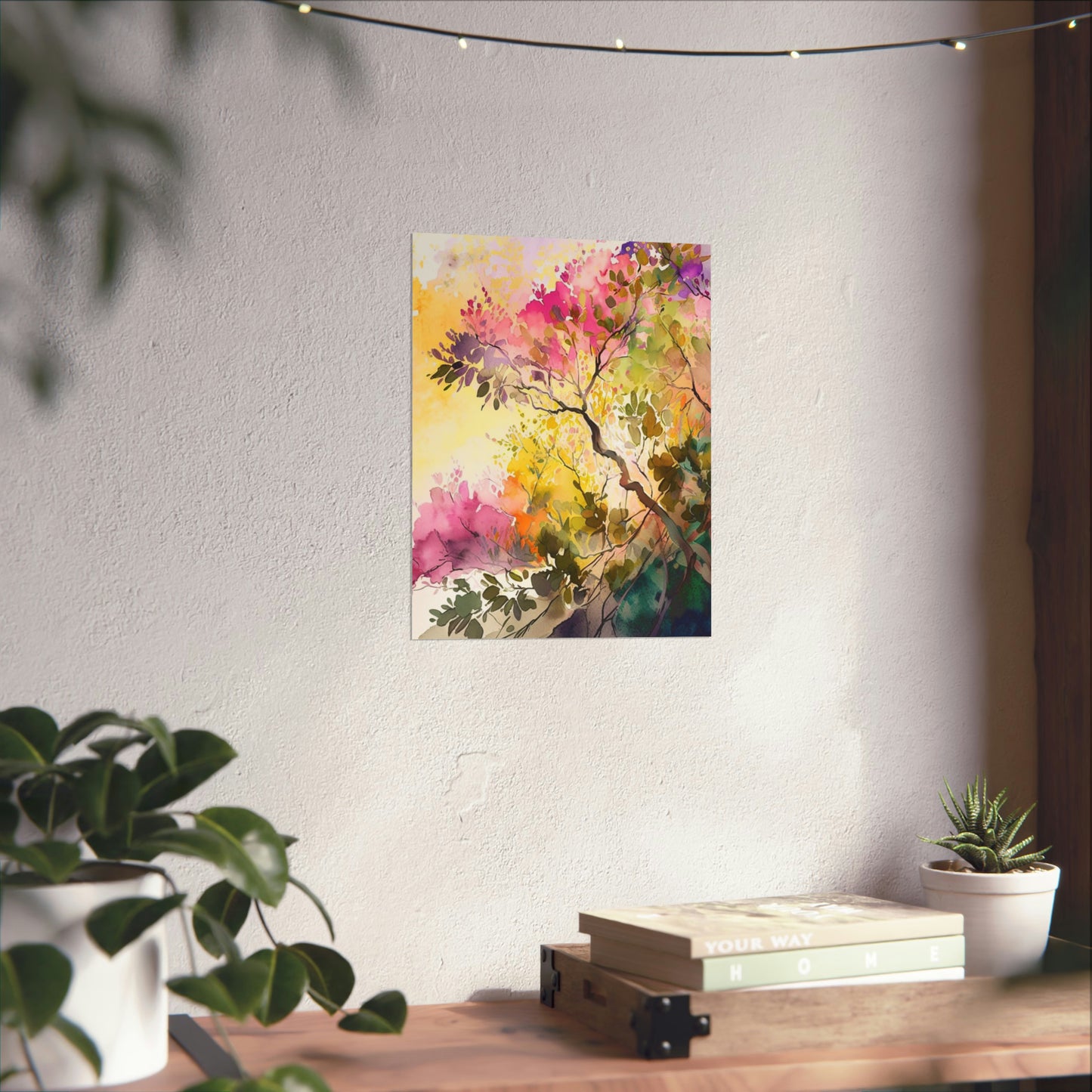 Premium Matte Vertical Posters Mother Nature Bright Spring Colors Realistic Watercolor 2