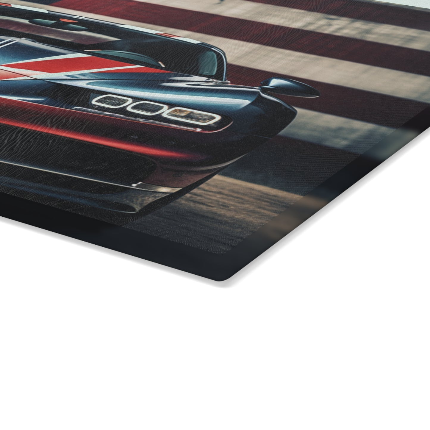 Glass Cutting Board Bugatti Flag 2