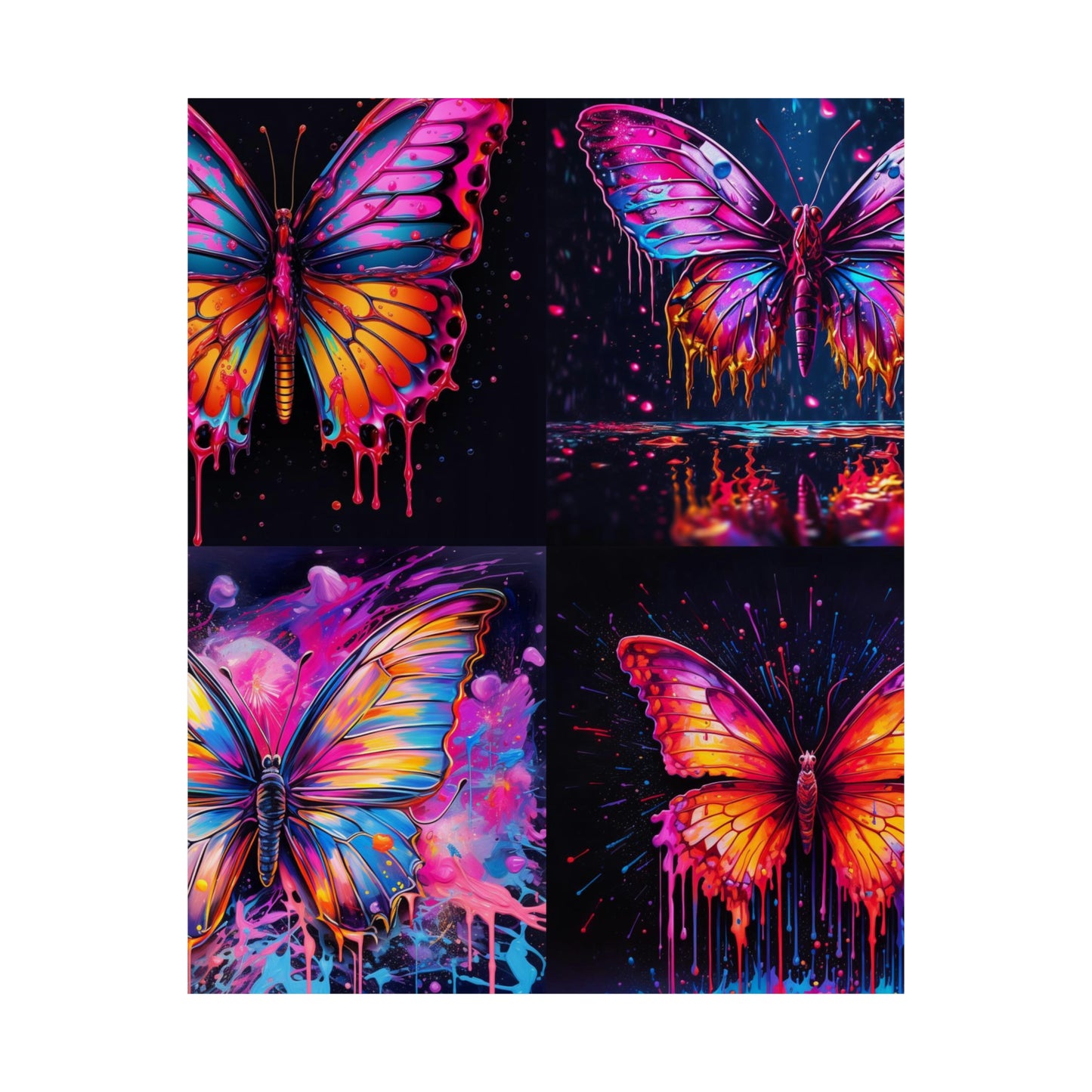 Premium Matte Vertical Posters Pink Butterfly Flair 5
