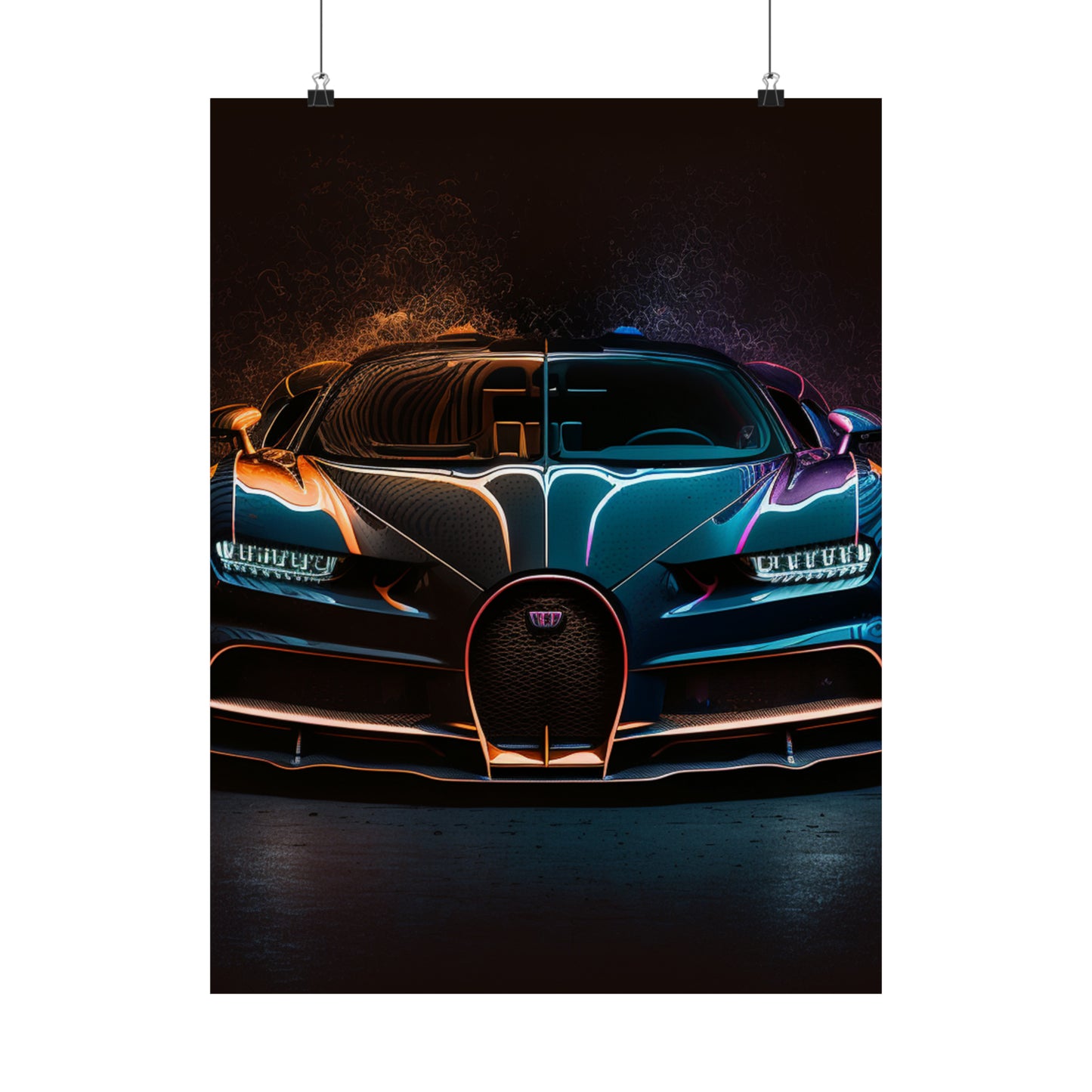 Premium Matte Vertical Posters Bugatti Chiron Super 3