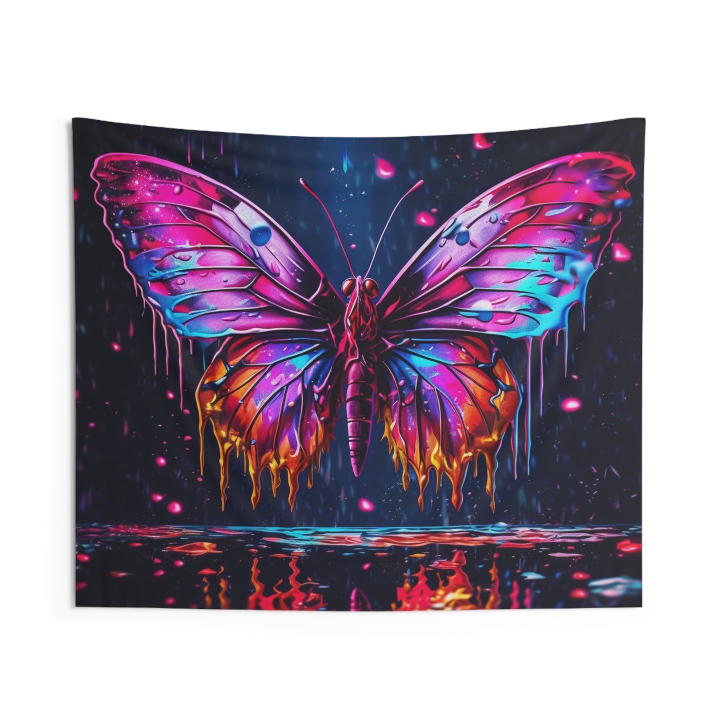 Indoor Wall Tapestries Pink Butterfly Flair 2