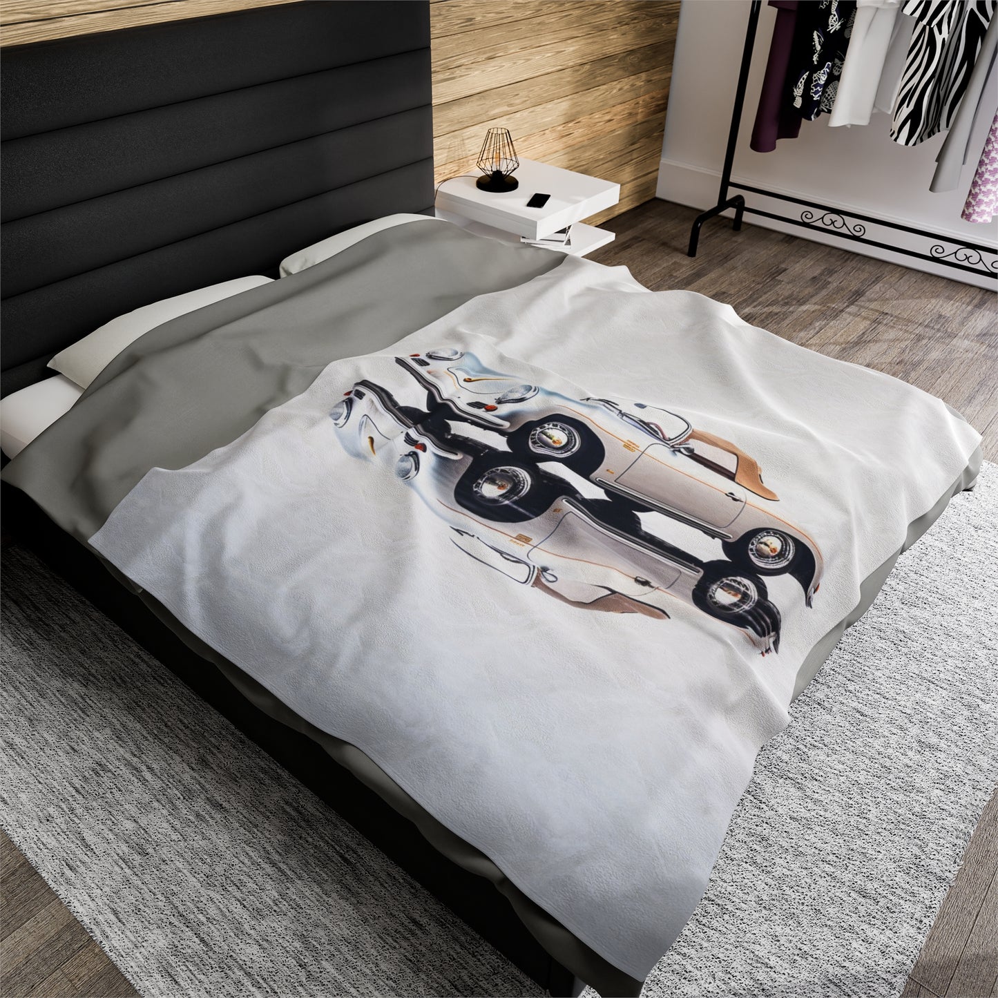 Velveteen Plush Blanket 911 Speedster on water 2