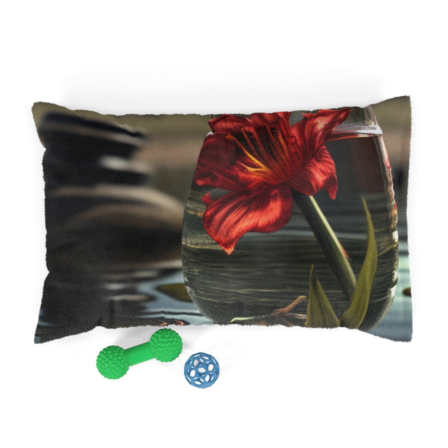 Pet Bed Red Lily in a Glass vase 4