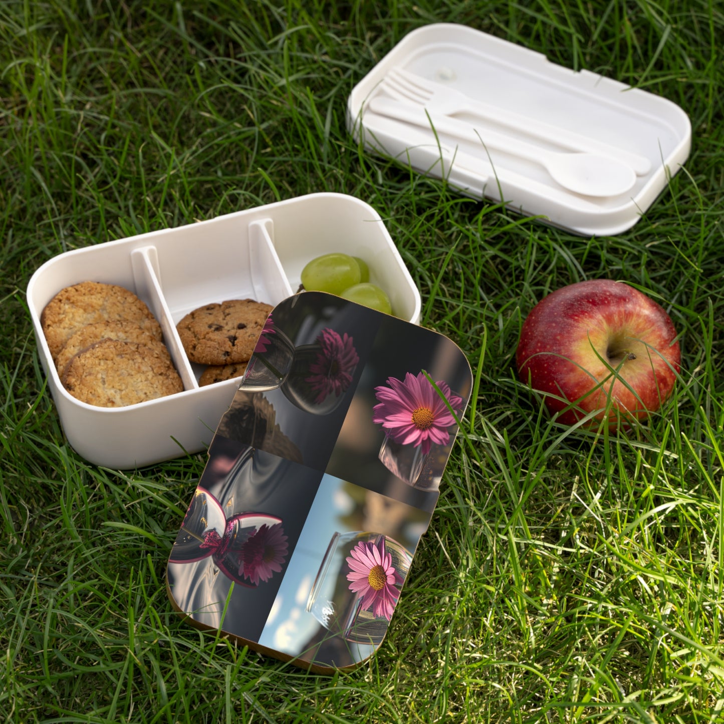 Bento Lunch Box Pink Daisy 5