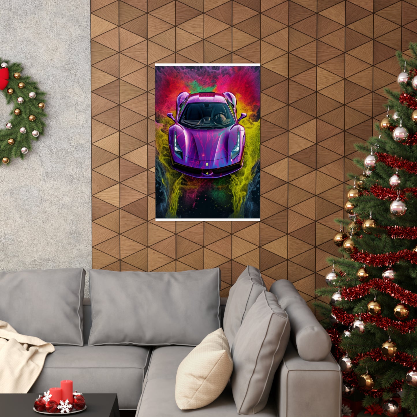 Premium Matte Vertical Posters Farrari Water 3