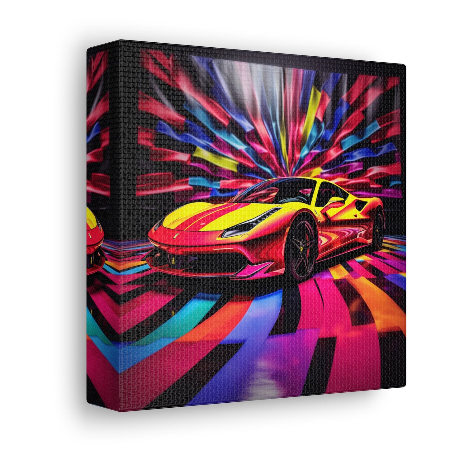 Canvas Gallery Wraps Macro Flag Ferrari 3