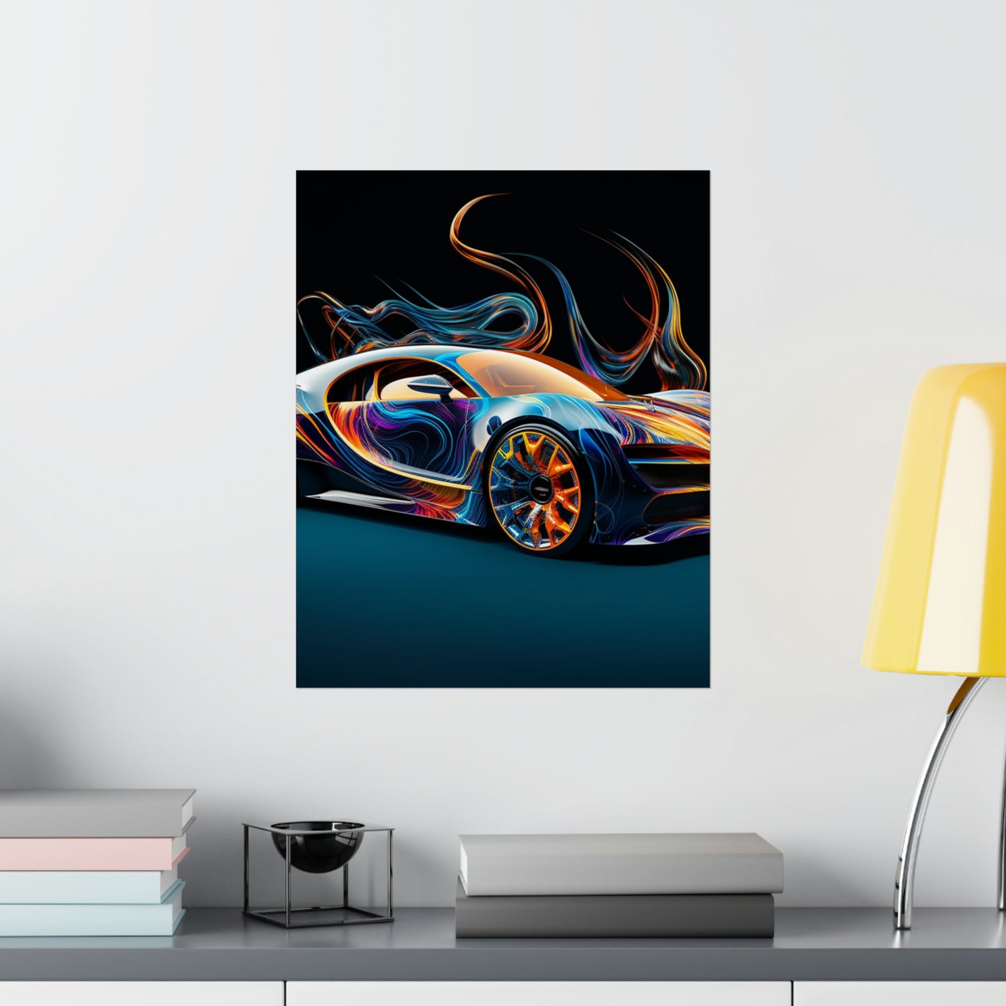 Premium Matte Vertical Posters Bugatti Abstract Flair 2