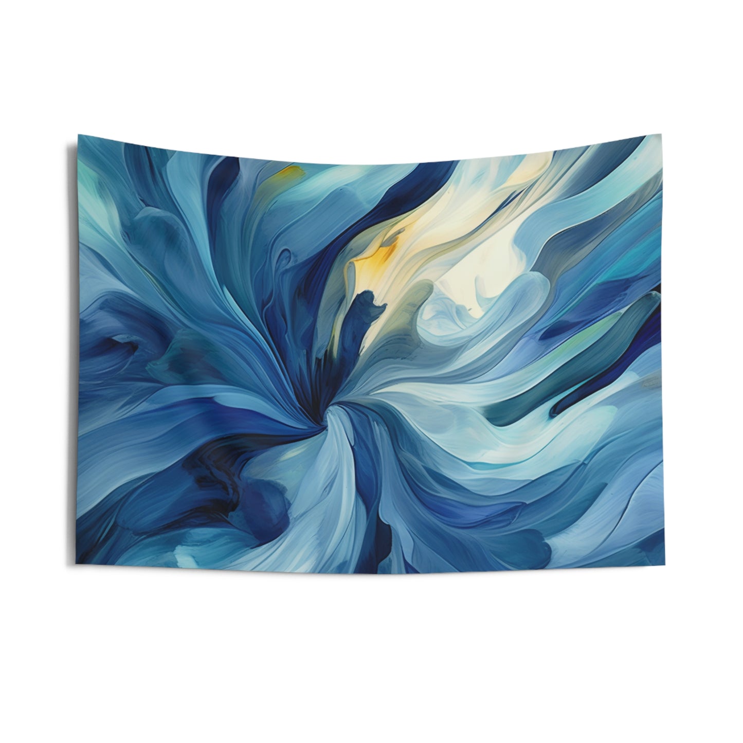 Indoor Wall Tapestries Blue Tluip Abstract 4