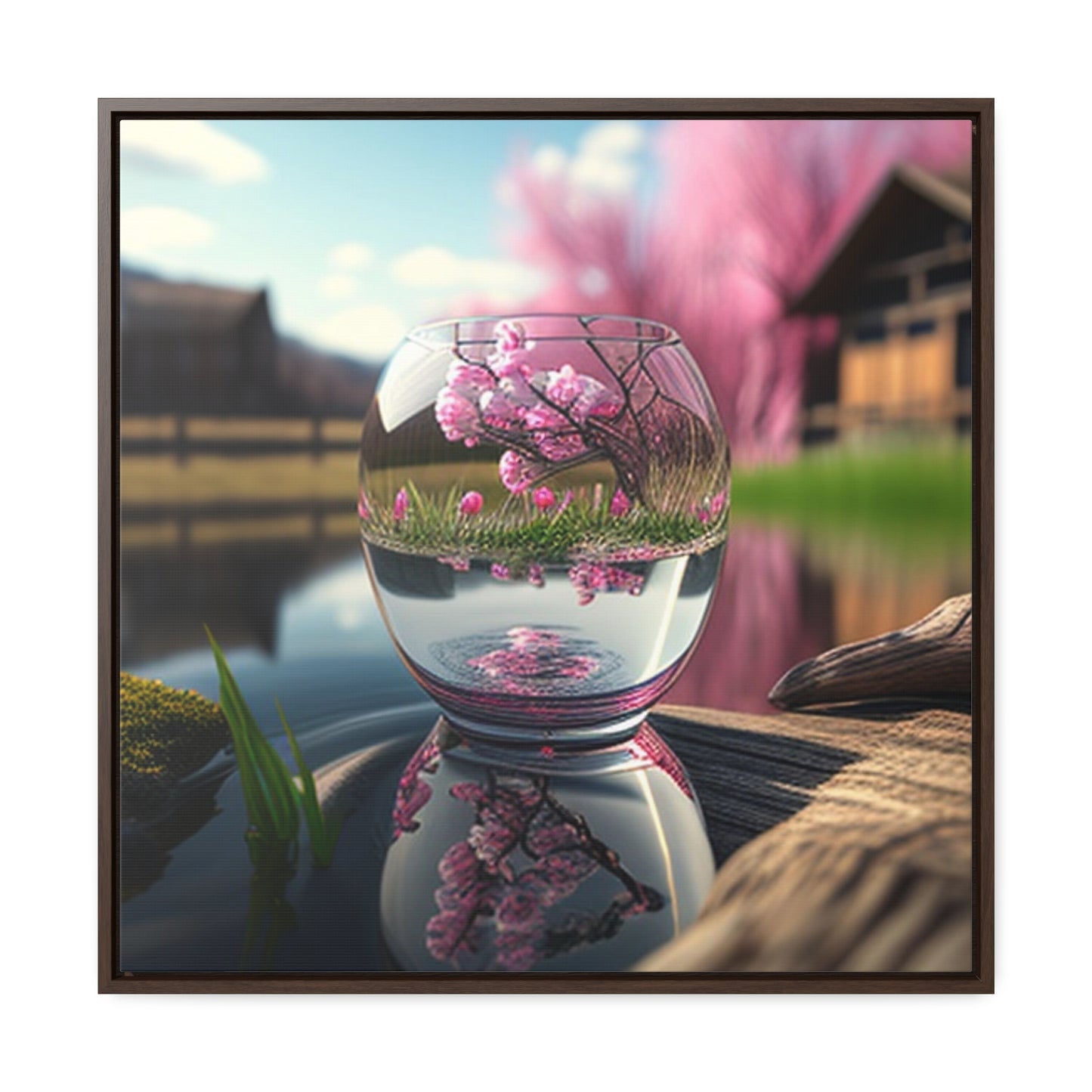 Gallery Canvas Wraps, Square Frame Cherry Blossom 2