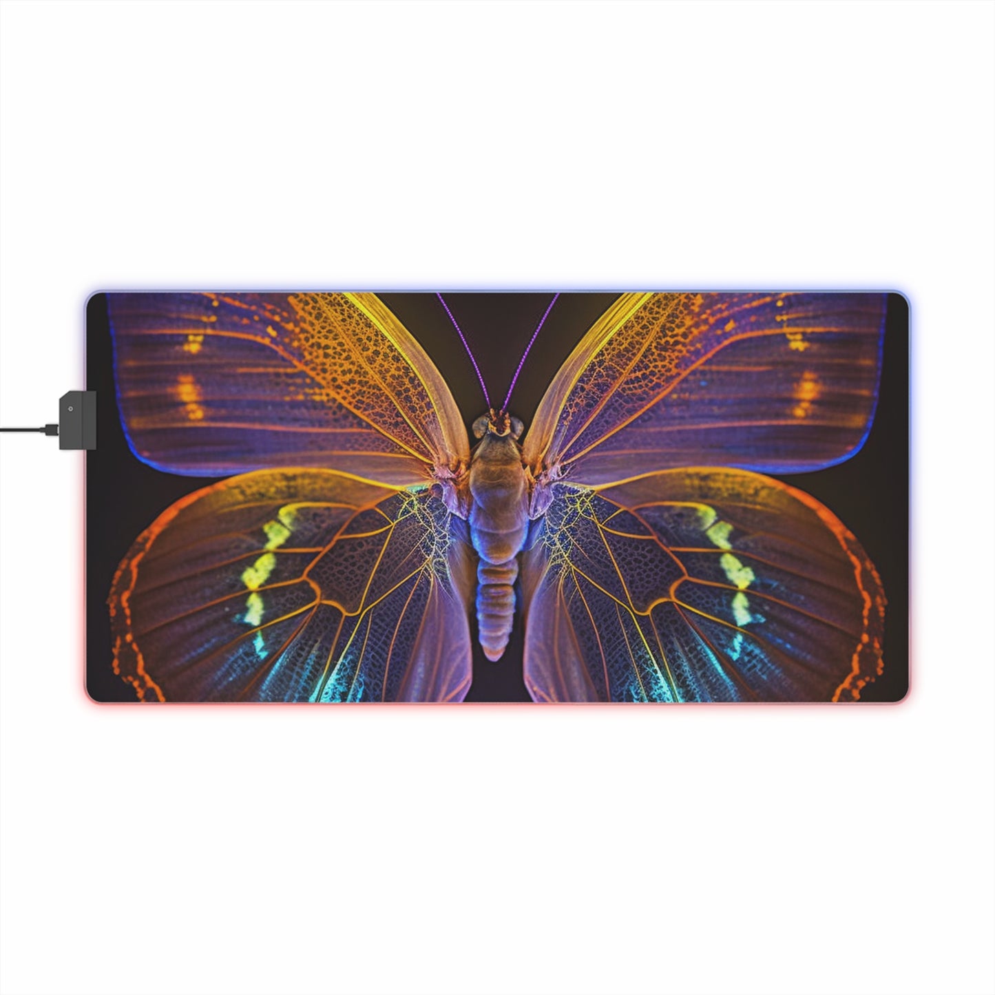 LED Gaming Mouse Pad Neon Butterfly Flair 2