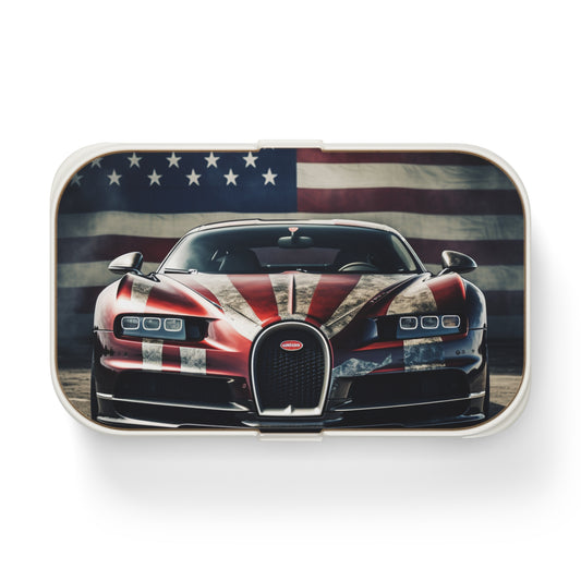 Bento Lunch Box American Flag Background Bugatti 3