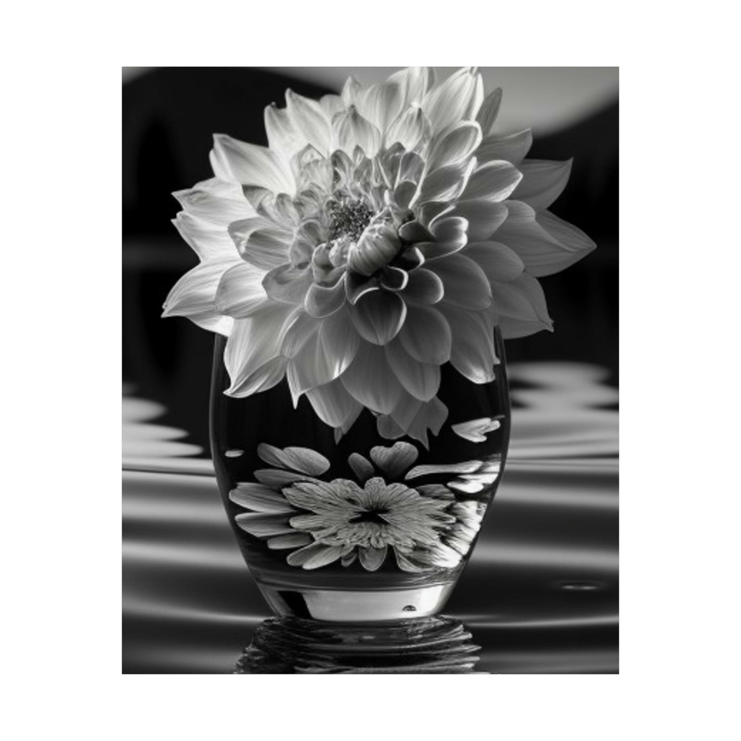 Premium Matte Vertical Posters White Dahlia 4