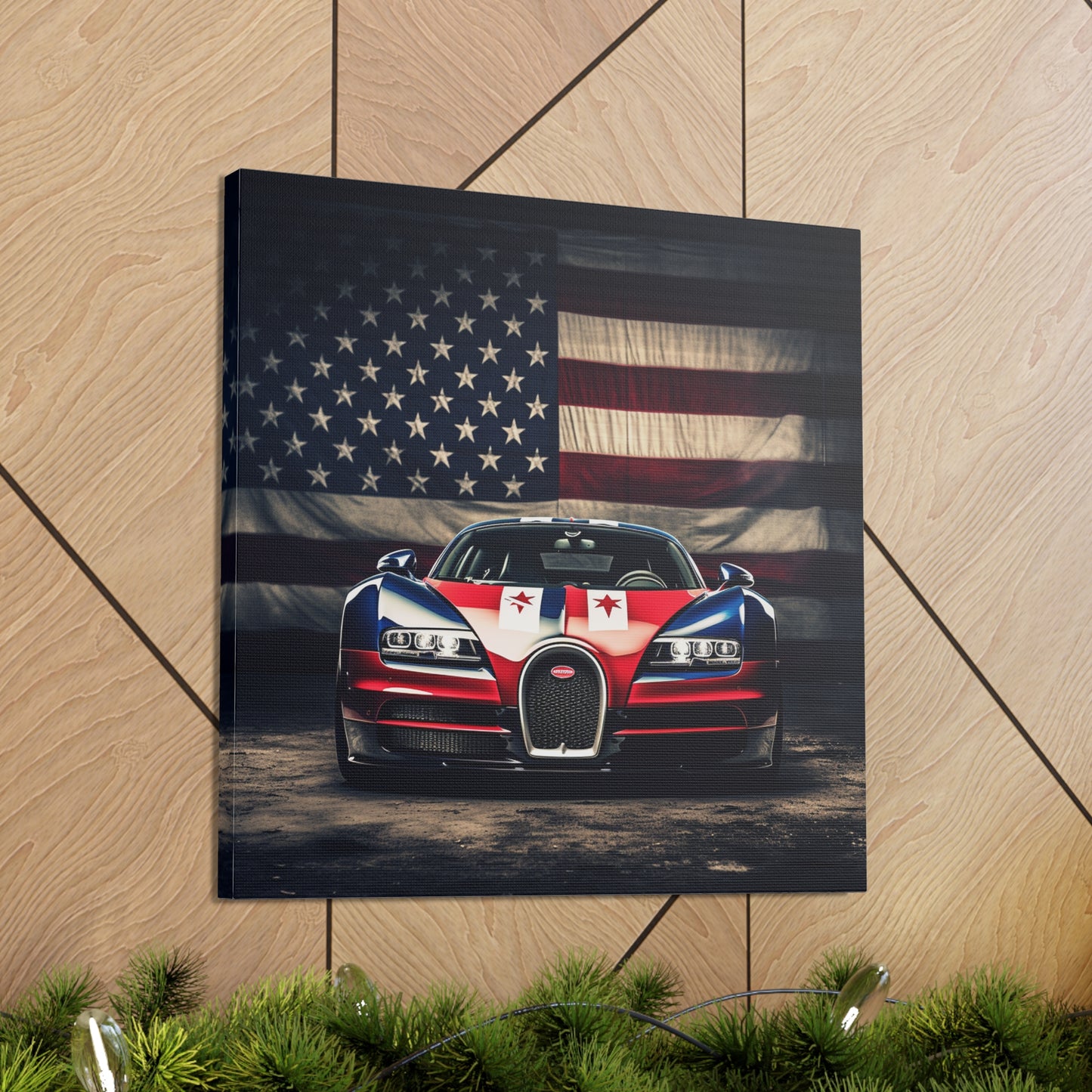 Canvas Gallery Wraps Bugatti American Flag 3