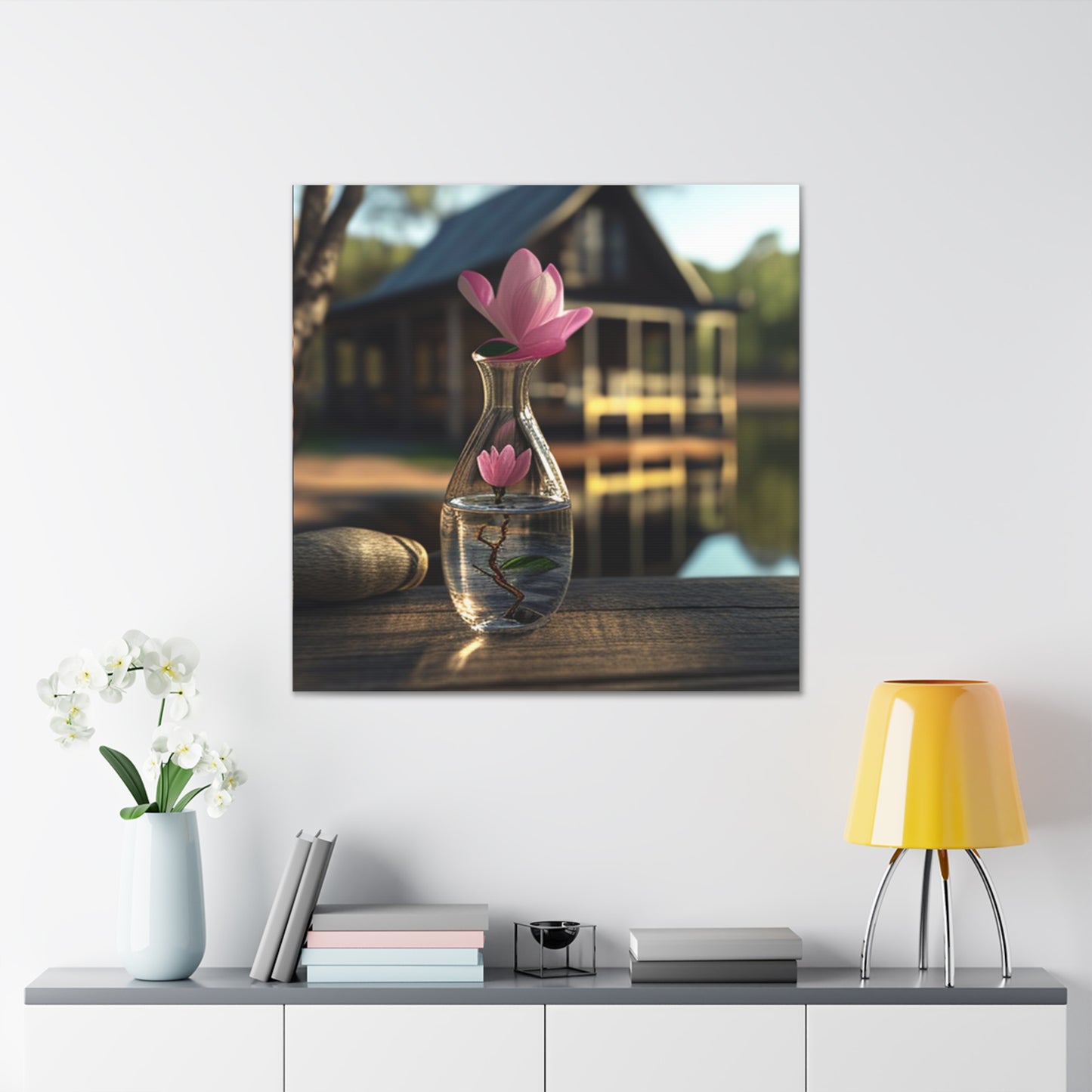 Canvas Gallery Wraps Magnolia in a Glass vase 4