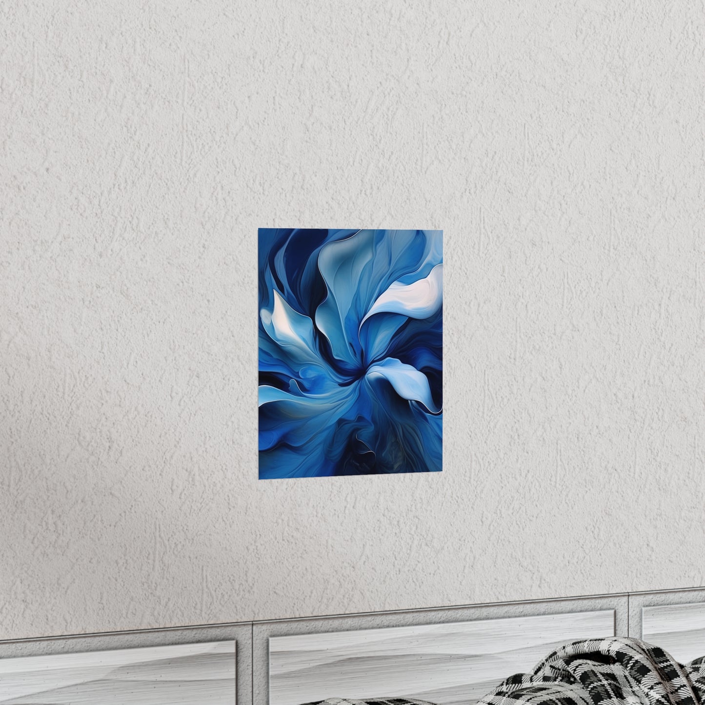 Premium Matte Vertical Posters Abstract Blue Tulip 4