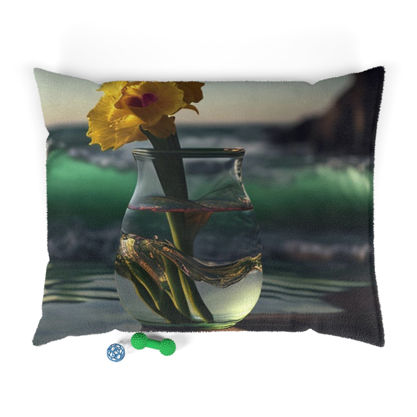 Pet Bed Yellow Gladiolus glass 1