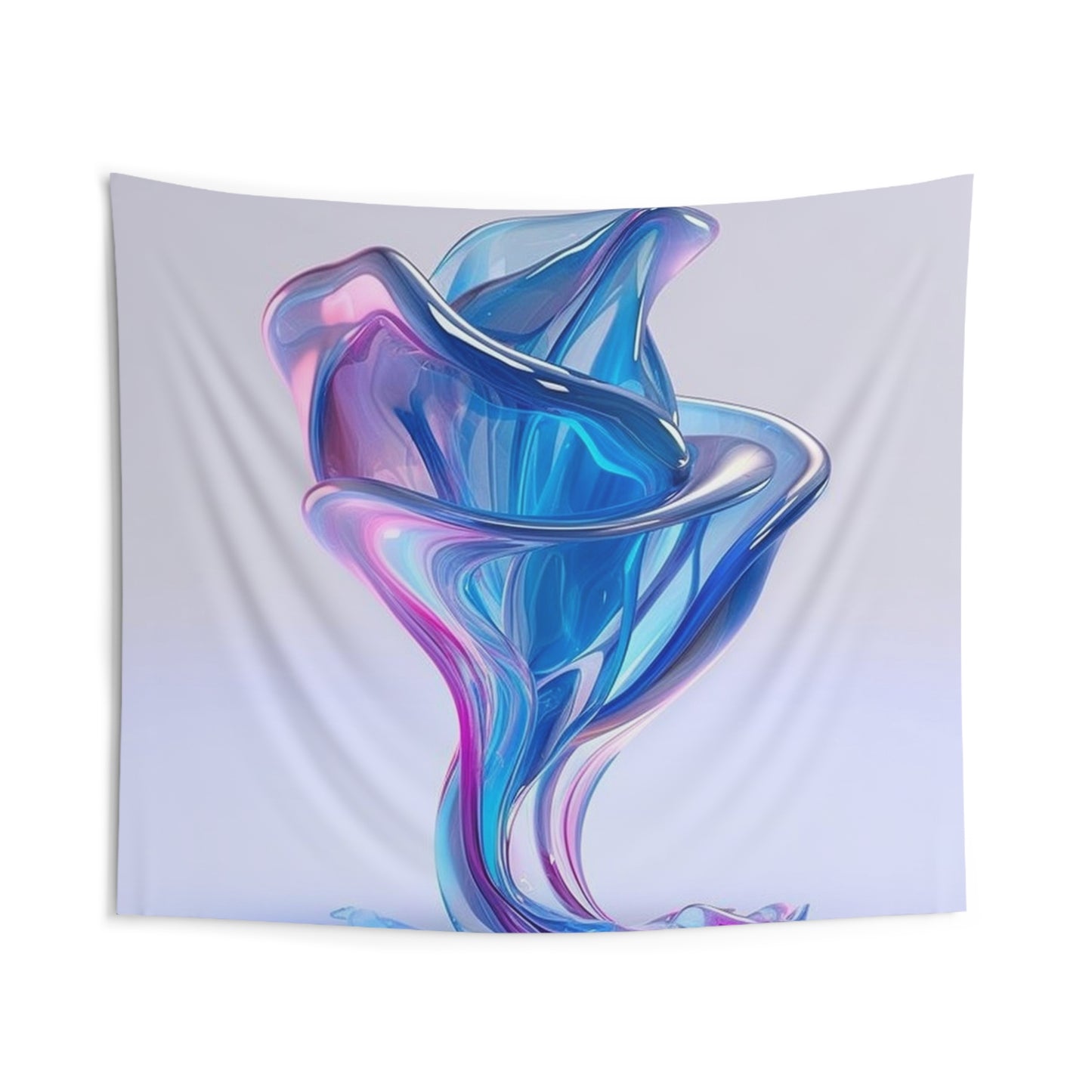Indoor Wall Tapestries Pink & Blue Tulip Rose 2