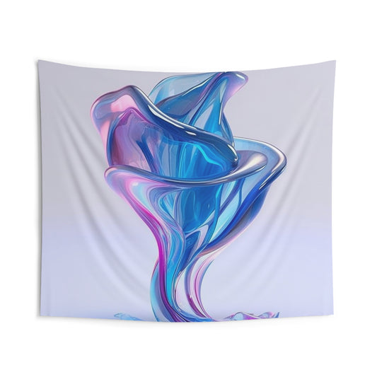 Indoor Wall Tapestries Pink & Blue Tulip Rose 2