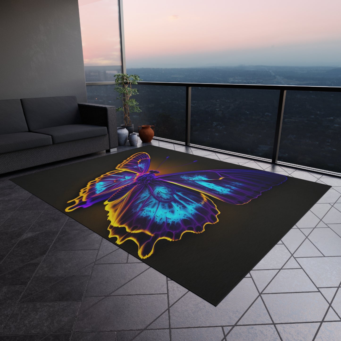 Outdoor Rug  Thermal Butterfly 4