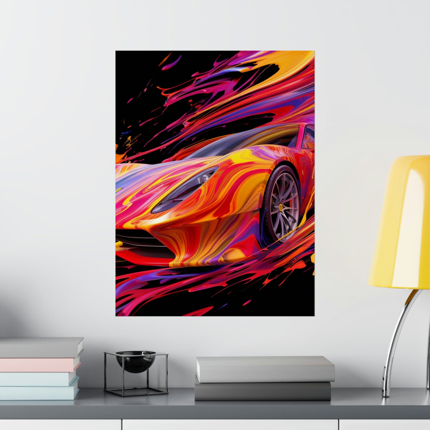 Premium Matte Vertical Posters Ferrari Water Fusion 2