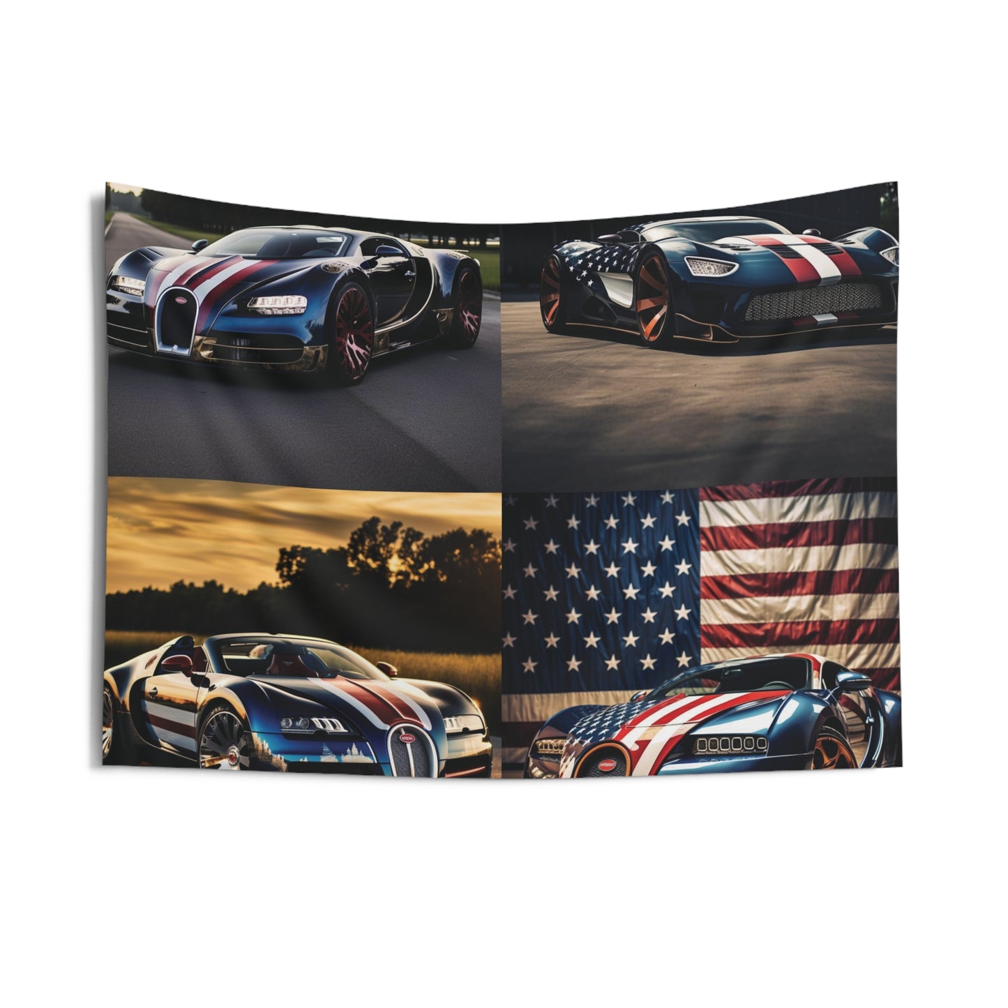 Indoor Wall Tapestries Bugatti Flag American 5