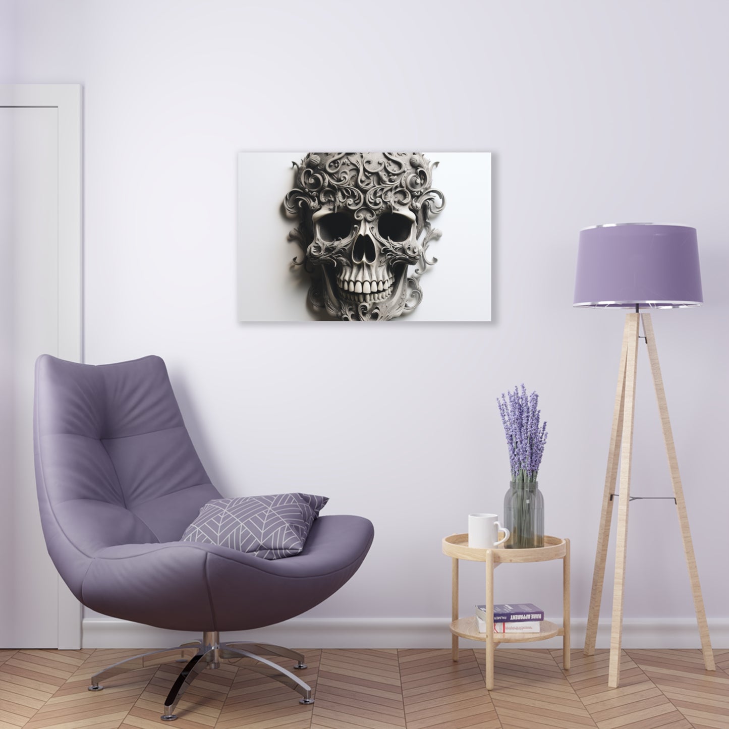 Acrylic Prints Skull Treble Clef 2