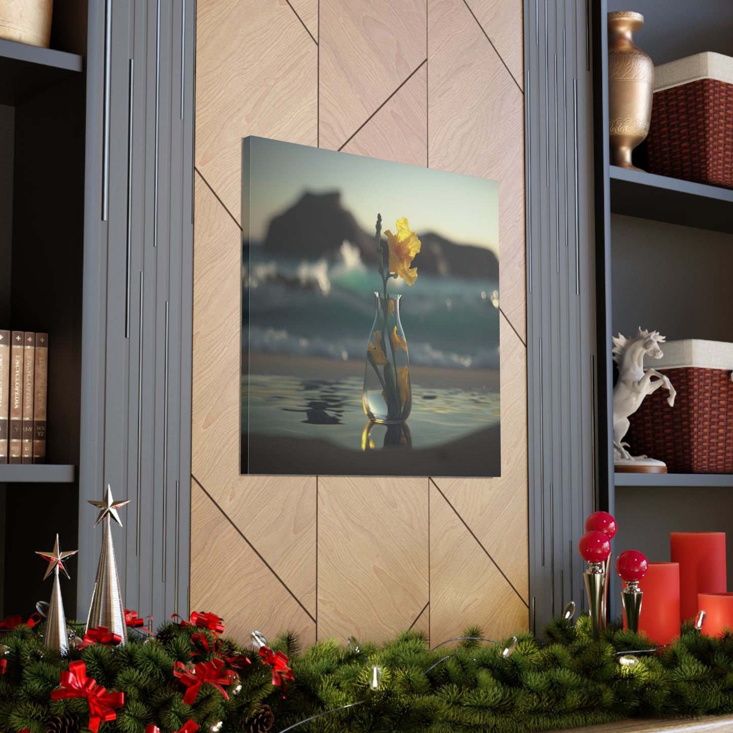 Canvas Gallery Wraps Yellow Gladiolus glass 2