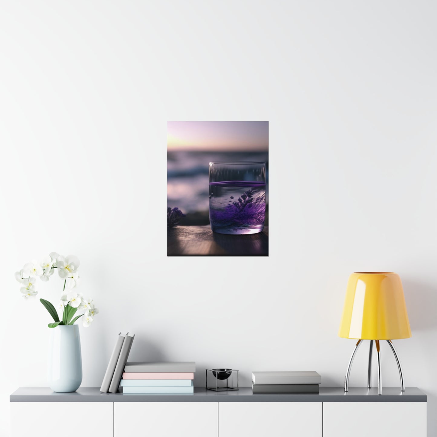 Premium Matte Vertical Posters Lavender in a vase 4